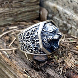 Roaring Lion Sterling Silver Ring | Gthic.com