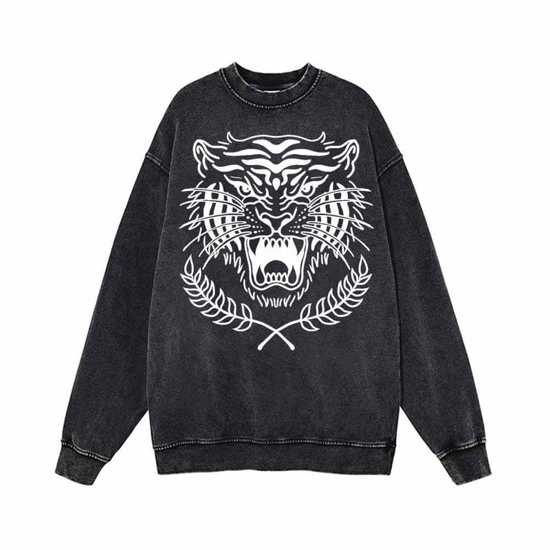 Roaring Tiger Olive Branch Vintage Washed Sweatshirt