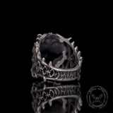 Roaring Tyrannosaurus Rex Skull Sterling Silver Ring