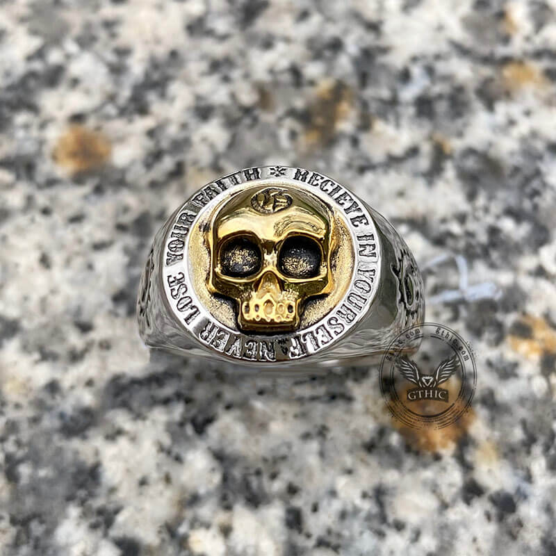 Rock symbool Sterling zilveren Skull Ring