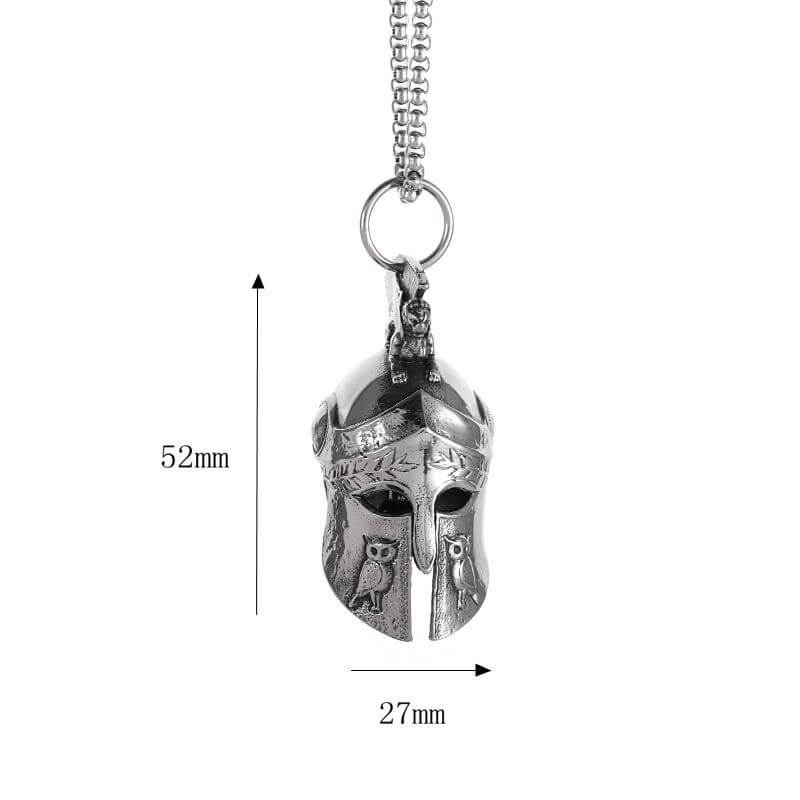 Roman Warrior Helmet Stainless Steel Bell Pendant