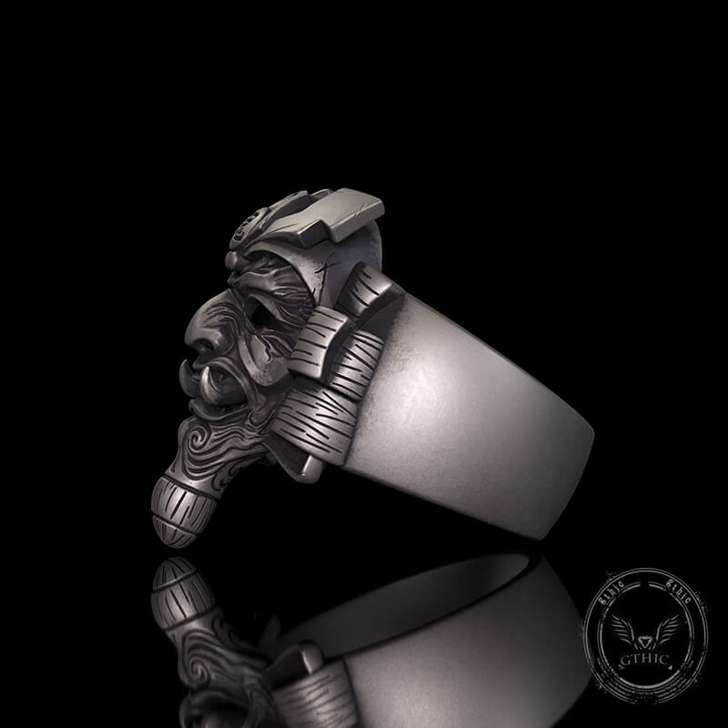 Ronin Ghost Samurai Sterling Silver Ring | Gthic.com