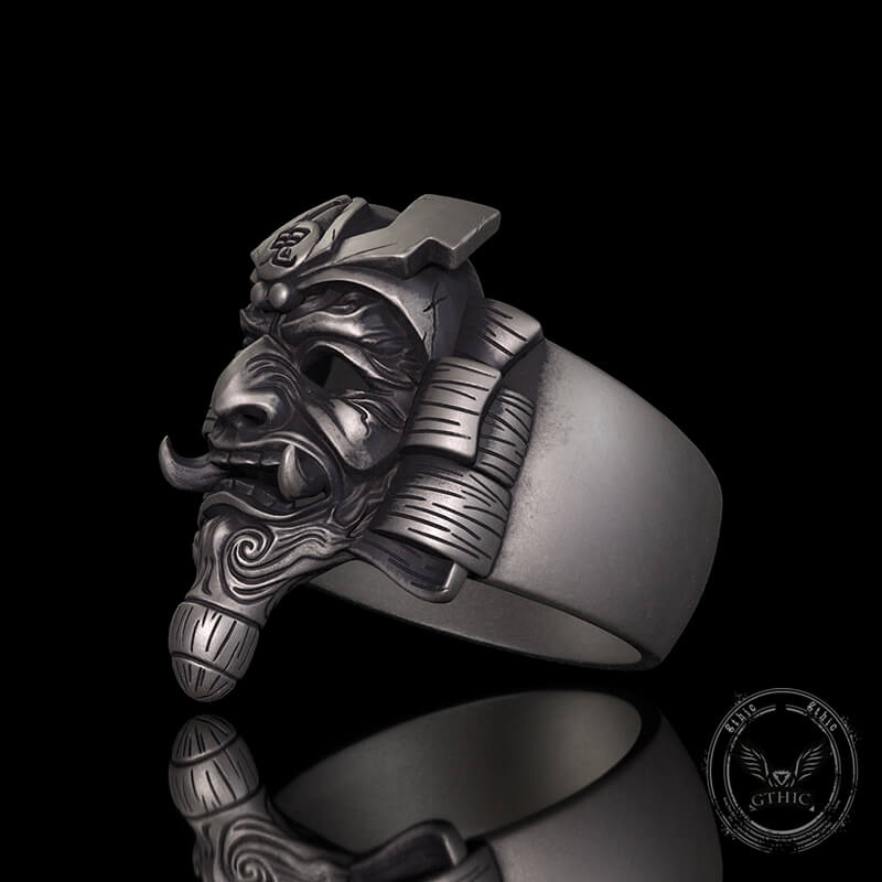 Ronin Ghost Samurai Sterling Silver Ring | Gthic.com