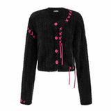 Rope Tassel Design Knitted Sweater | Gthic.com