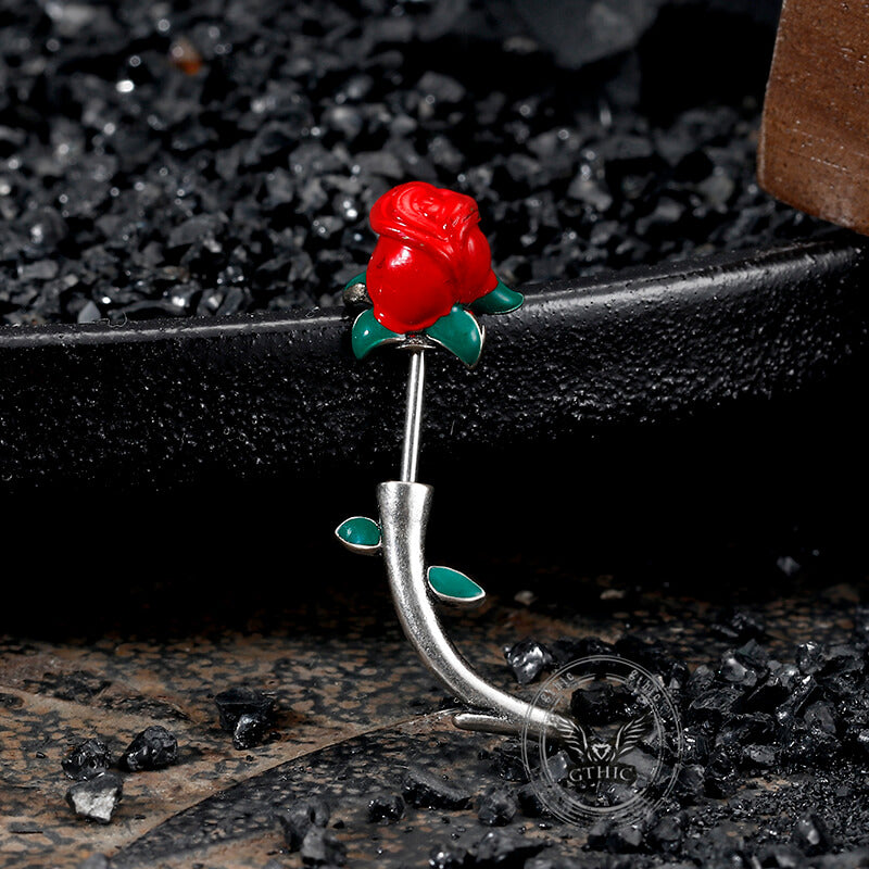 Rose Buds Stainless Steel Piercing Earrings | Gthic.com