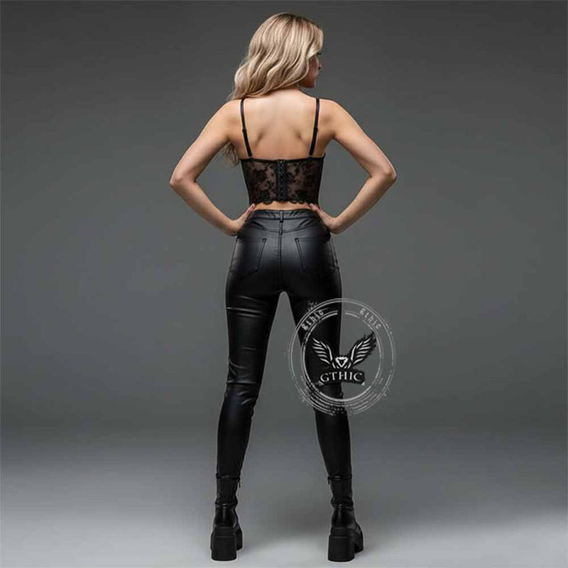 Rose Embroidered Mesh Corset Tube Top | Gthic.com