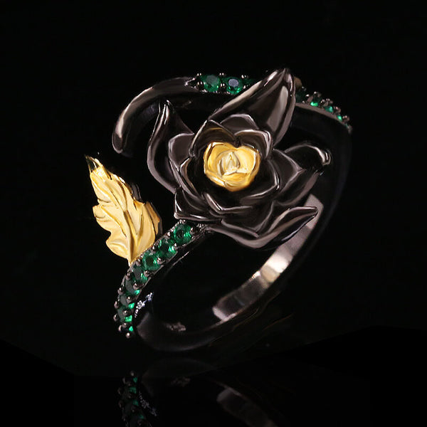 Rose Olivine Brass Women Ring | Gthic.com