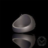 Rose Skull Sterling Silver Gothic Ring