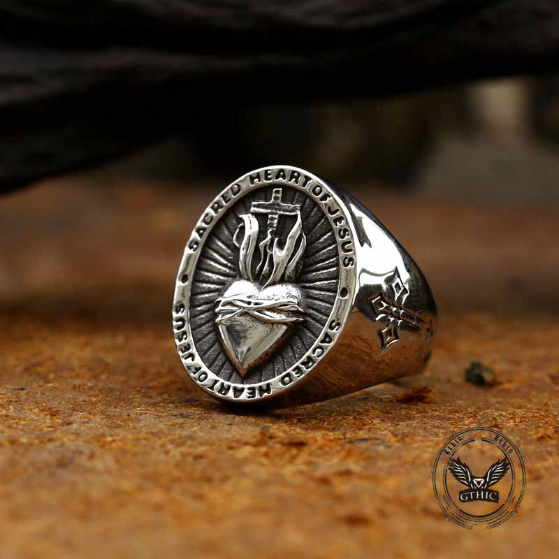 Sacred Heart of Jesus Stainless Steel Ring