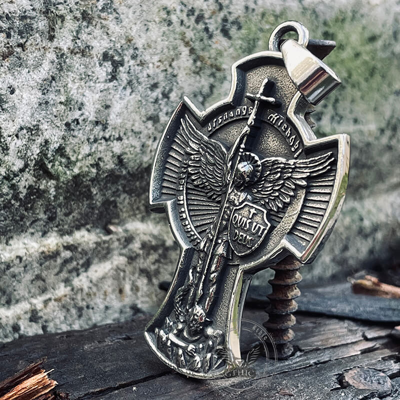 Saint Michael Stainless Steel Religion Pendant | Gthic.com