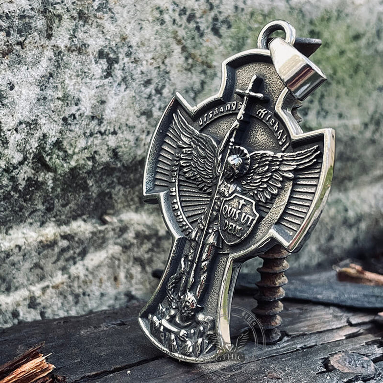 Saint Michael Stainless Steel Religion Pendant | Gthic.com