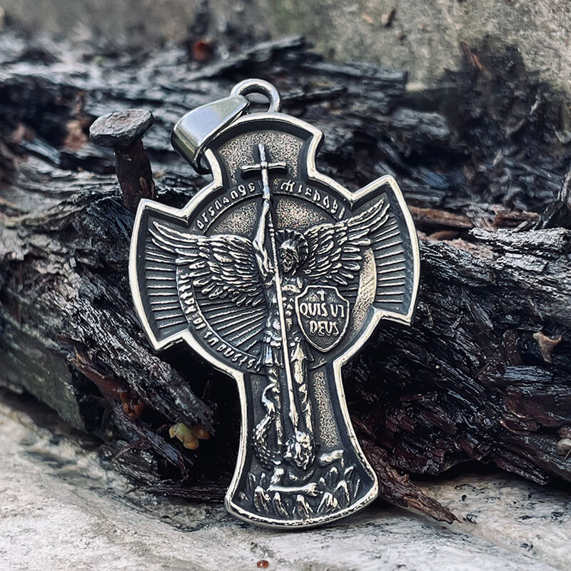 Saint Michael Stainless Steel Religion Pendant | Gthic.com