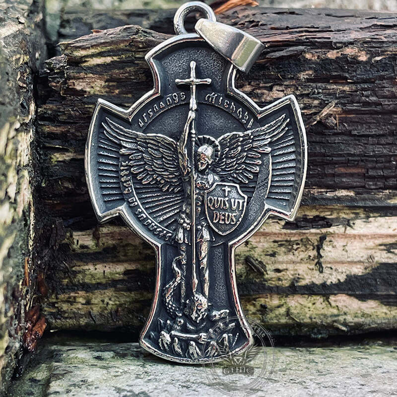 Saint Michael Stainless Steel Religion Pendant | Gthic.com