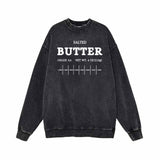 Salted Butter Vintage Washed Sweatshirt 01 | Gthic.com