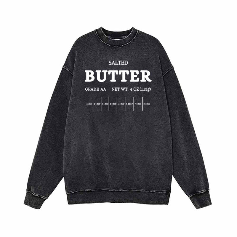 Salted Butter Vintage Washed Sweatshirt 01 | Gthic.com