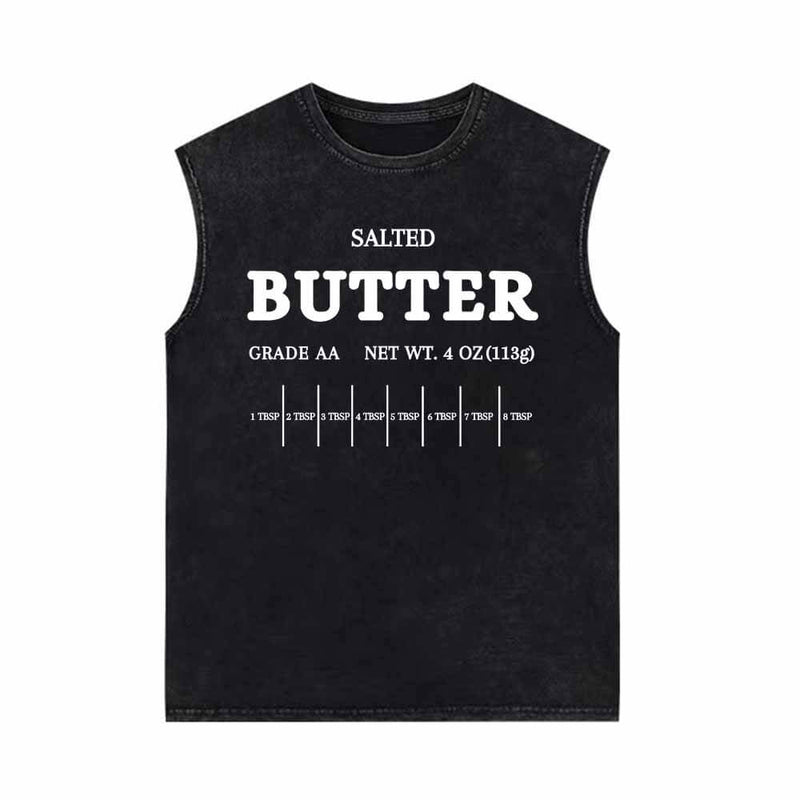 Salted Butter Vintage Washed Vest Top 01 | Gthic.com