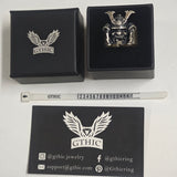 Samurai Mask Warrior Helmet Sterling Silver Ring