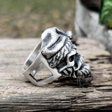 Santa Claus Skull Sterling Silver Ring