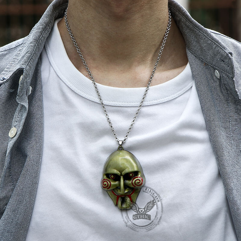 Saw Billy Mask Alloy Necklace