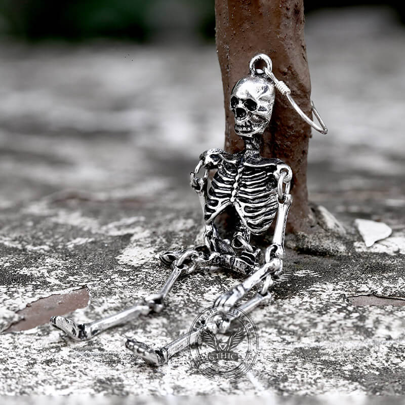 Scary Skeleton Alloy Earrings | Gthic.com