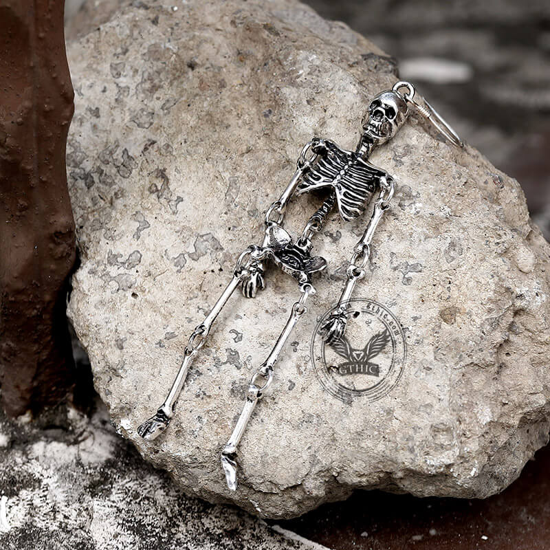 Scary Skeleton Alloy Earrings | Gthic.com