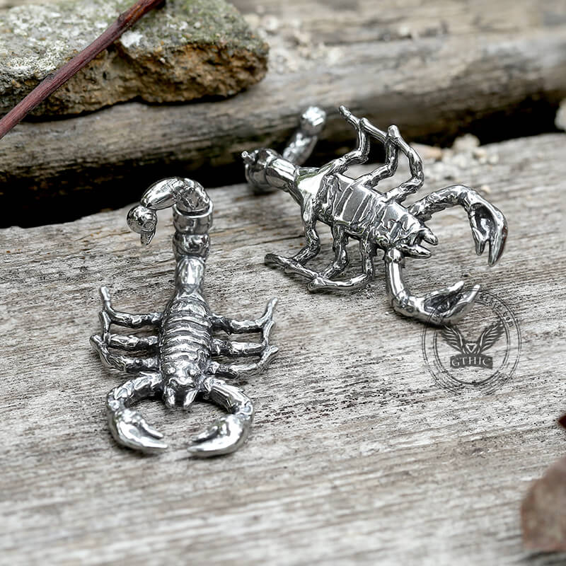 Scorpion Stainless Steel Stud Earrings | Gthic.com