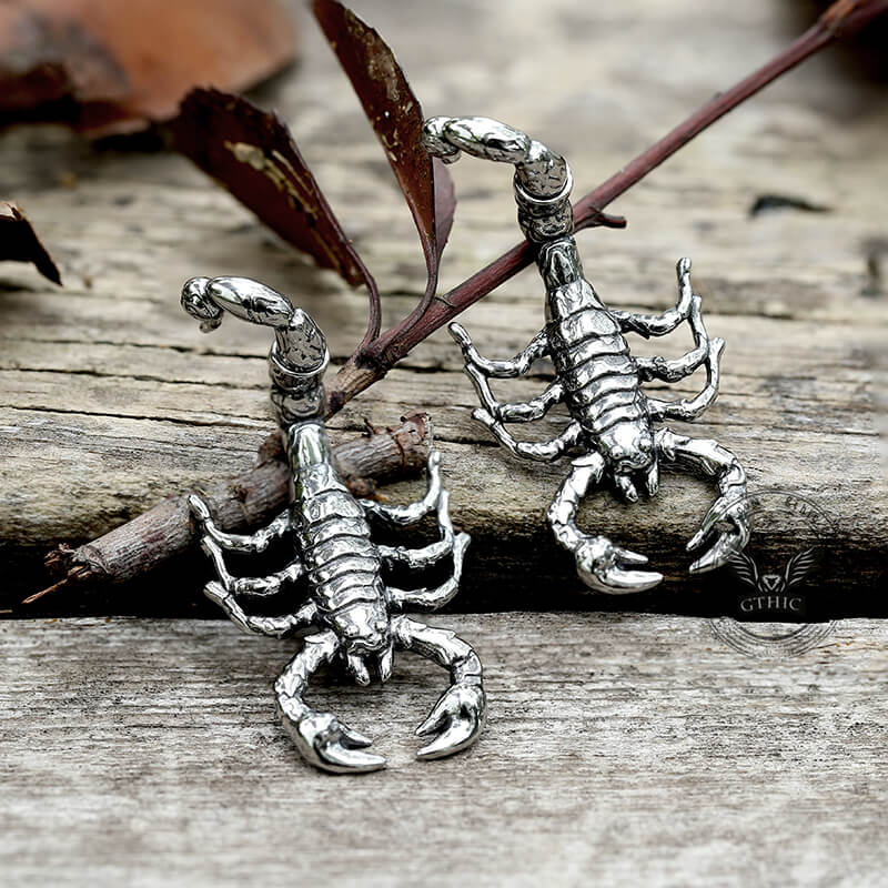 Scorpion Stainless Steel Stud Earrings | Gthic.com