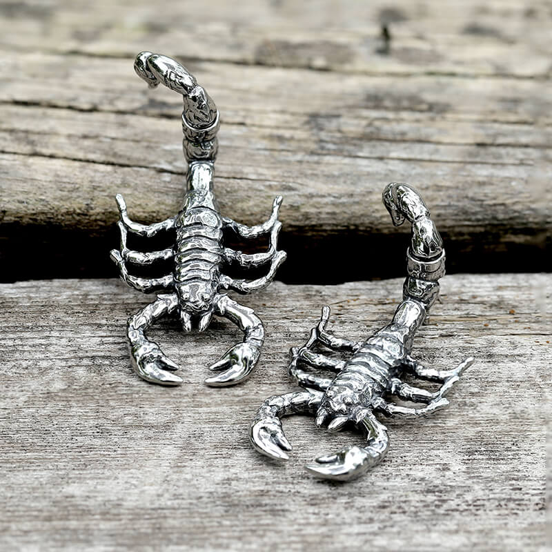 Scorpion Stainless Steel Stud Earrings | Gthic.com