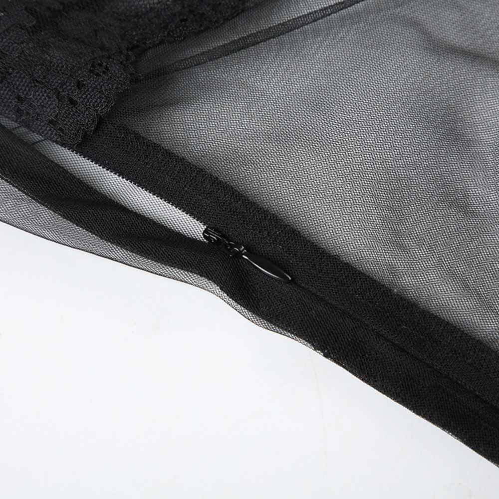 See-Through Mesh Lace Sexy Suspender Dress | Gthic.com