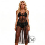 See-through Mesh Sexy Slim Fit Bikini Cover Up Dress | Gthic.com