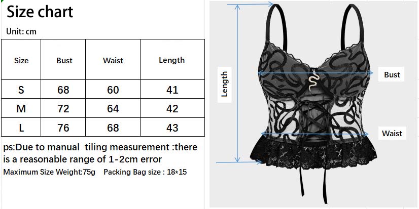 See-Through Snakeskin Embroidery Lace Hem Camisole
