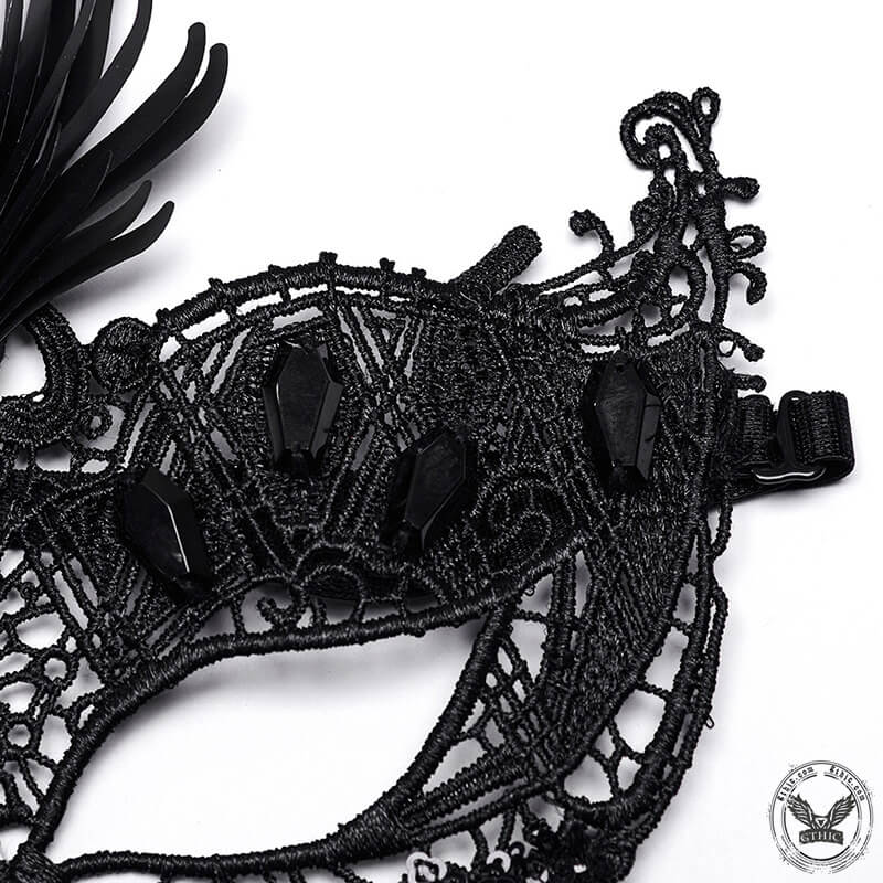 Sequin Tassels Mysterious Gothic Half Facemask