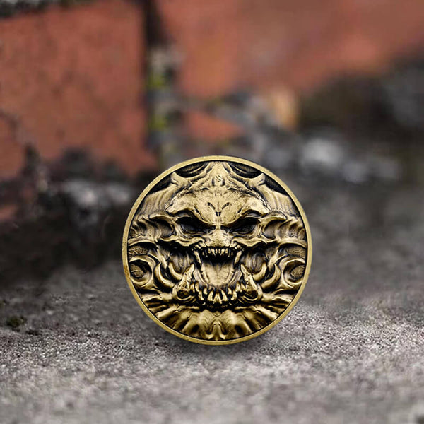 Seven Deadly Sins Of Greed Zinc Alloy Hobo Nickel Coin Pendant | Gthic.com