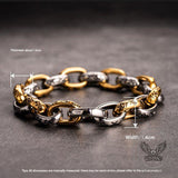 Seven Realms Seal Rune Letter Stainless Steel Viking Bracelet