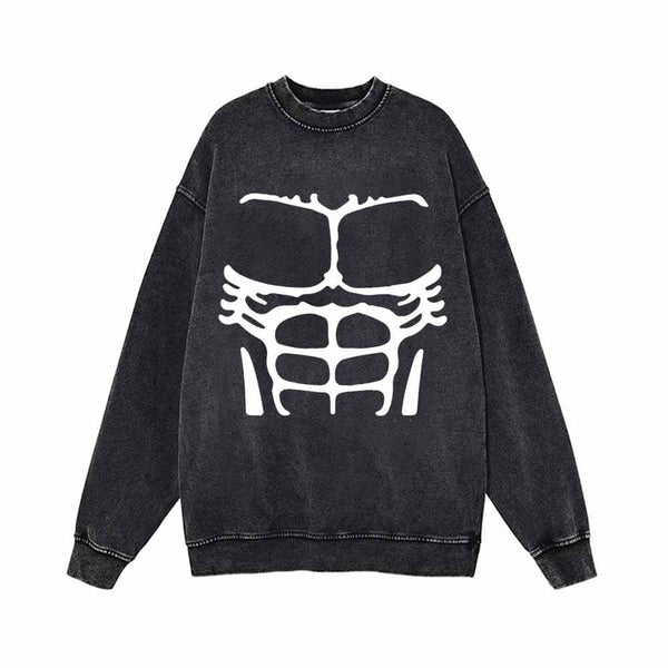 Sexy Body Muscle Vintage Washed Sweatshirt | Gthic.com