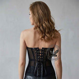 Sexy Cutout Lace Slim-Fit Strapless Corset | Gthic.com