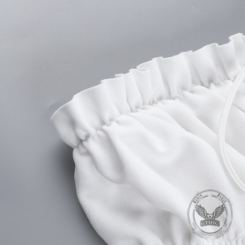 Sexy Elastic Pleated Lace-Up Cropped Tube Top | Gthic.com