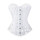Sexy Mesh Hollow Out Flower Overbust Corset | Gthic.com