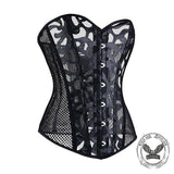 Sexy Mesh Hollow Out Flower Overbust Corset