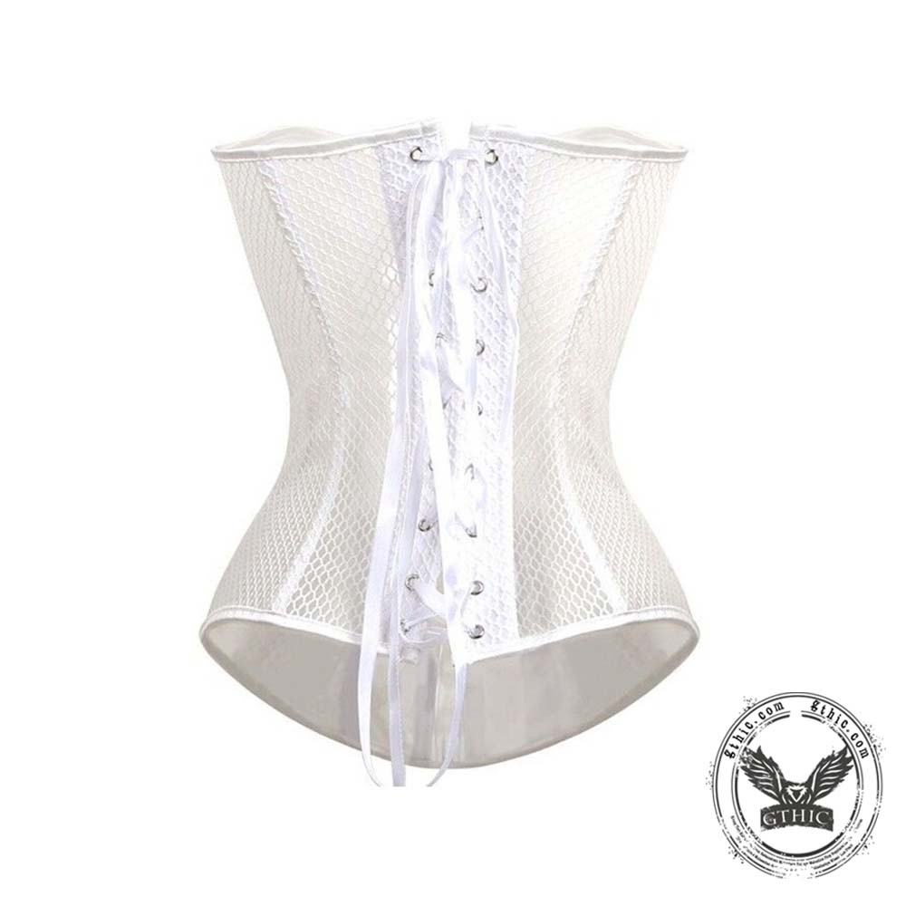 Top corsé con cuello halter y cordones vintage
