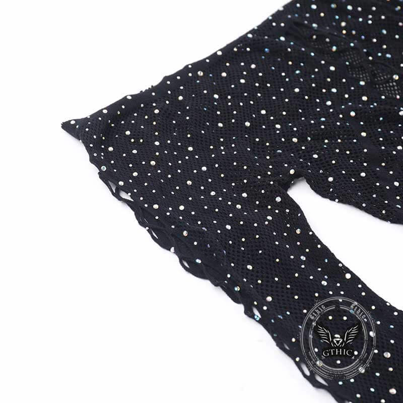 Sexy Mesh Hollow Spider Web See-Through Bodysuit