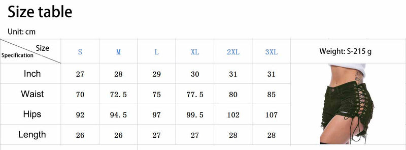 Sexy Side Lace-Up Design Solid Color Ripped Shorts