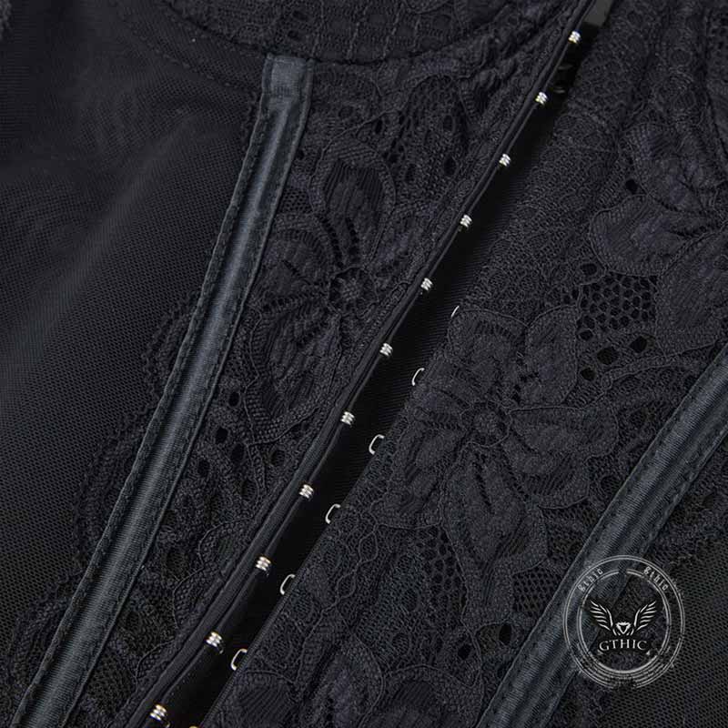 Sexy Slim Fit See Through Lace Suspender Corset