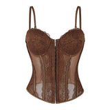 Sexy Slim Fit See Through Lace Suspender Corset 02 | Gthic.com