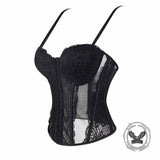 Sexy Slim Fit See Through Lace Suspender Corset