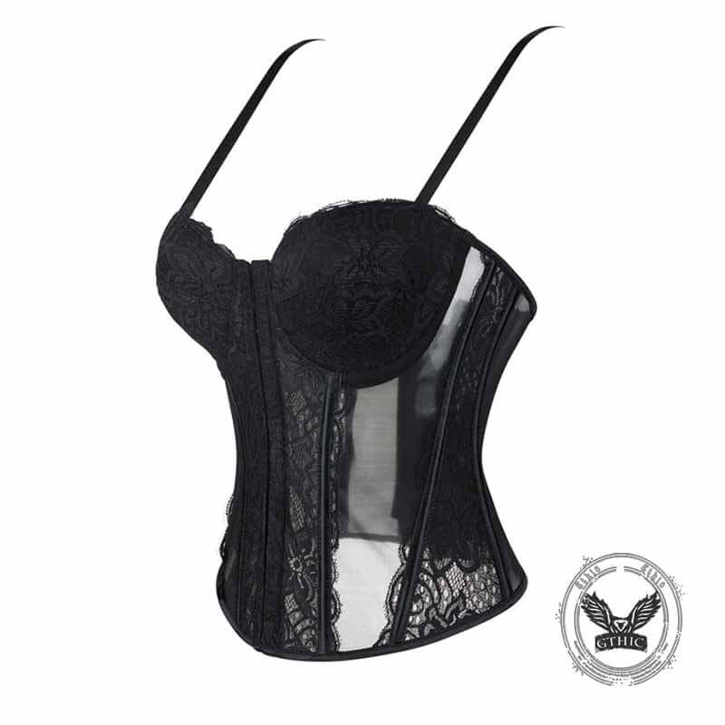 Sexy Slim Fit See Through Lace Suspender Corset