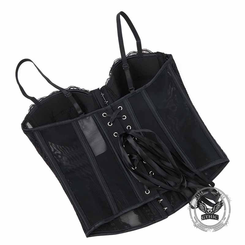 Sexy Slim Fit See Through Lace Suspender Corset