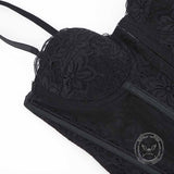 Sexy Slim Fit See Through Lace Suspender Corset