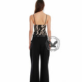 Sexy Slim Fit Zebra Print Versatile Camisole | Gthic.com
