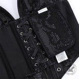 Sexy Snakeskin Pattern V-Neck Camisole Corset